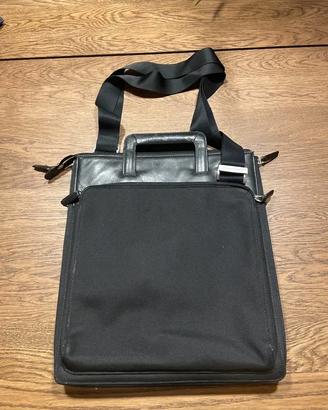 Borsa Piquadro pelle/tessuto nera