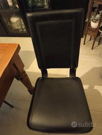 Sedie in cuoio nere praticamente nuove