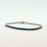 Bracciale unisex oro18kt diamanti neri