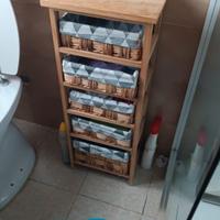 Mobiletto porta oggetti da bagno 