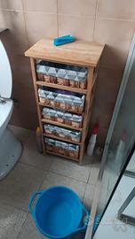 Mobiletto porta oggetti da bagno 