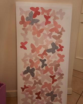 quadro Maison du Monde farfalle rosa fucsia argent