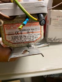 Trasformatore neon vetro3000/25  alta tensione usa
