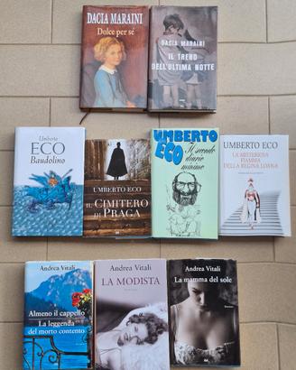 Romanzi di Maraini, Eco e Vitali