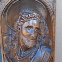 Quadro in legno di ciliegio scolpito a mano