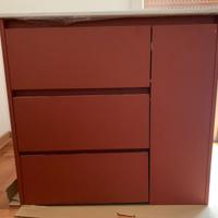 Mobile bagno con lavabo, vasca a sinistra