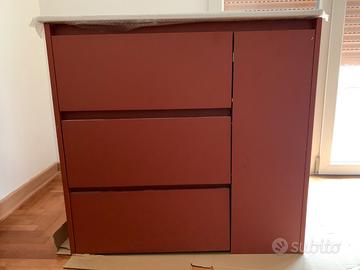 Mobile bagno con lavabo, vasca a sinistra