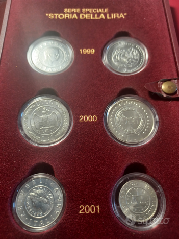 Serie speciale argento 6 monete Storia della Lira, usato usato  Bologna
