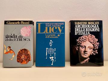 3 LIBRI - LUCY, CIVILTÀ ETRUSCA, ARCHEOLOGIA ITA