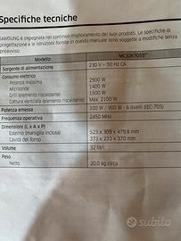Forno  microonde  Samsung MC32K7055