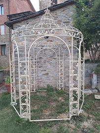 Gazebo in ferro crema