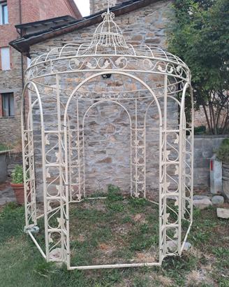 Gazebo in ferro crema