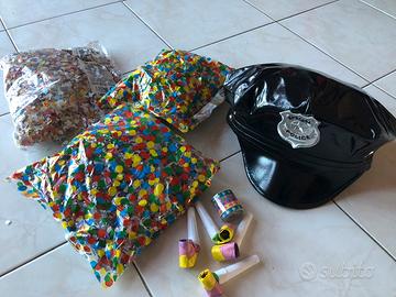 Cappello carnevale Police + 3 sacchetti coriandoli