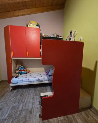 Camera con letto a castello