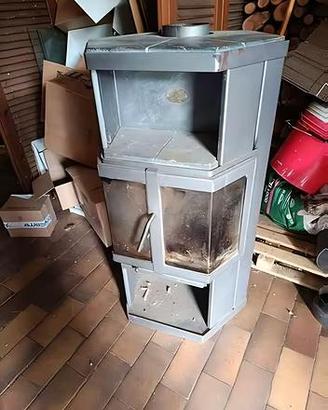 STUFA VERTICALE HASE MOLTO PERFORMANTE CON TUBI
