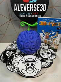 Frutto gomu gomu one piece set sottobicchieri