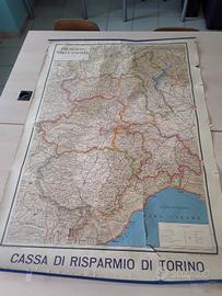 vecchia mappa scolastica Piemonte e Valle d'Aosta