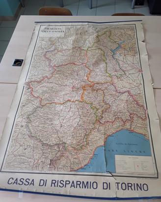 vecchia mappa scolastica Piemonte e Valle d'Aosta