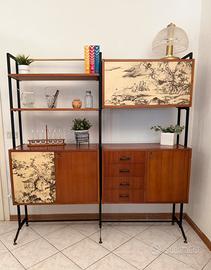 Libreria Mid-Century stile scandinavo teak