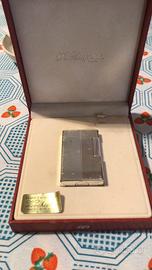 Accendino dupont briquet laminato in argento Nuovo