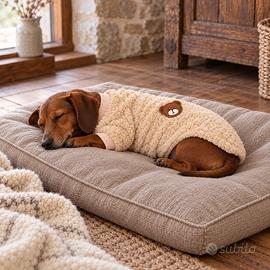 Maglioncino cane gatto pile orsetto XL beige