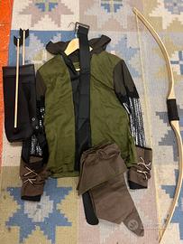 Costume Robin Hood 10-12 anni con arco e frecce