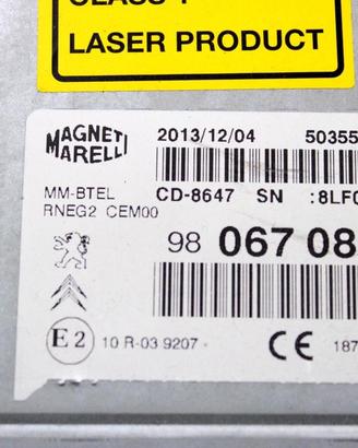 98067080XT AUTORADIO CON SISTEMA DI NAVIGAZIONE SA