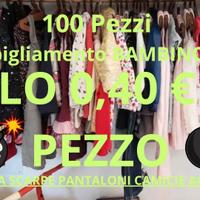 STOCK 100pz Abbigliamento Bambino/a Prezzo Bomba