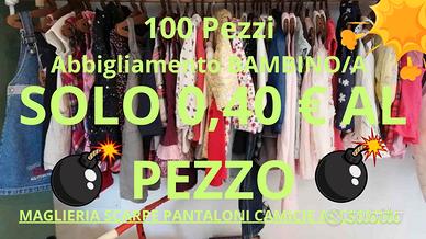 STOCK 100pz Abbigliamento Bambino/a Prezzo Bomba