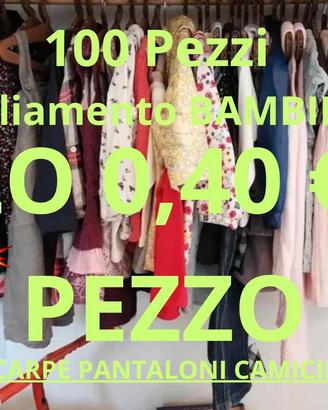 STOCK 100pz Abbigliamento Bambino/a Prezzo Bomba