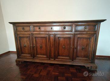Credenza madia in legno stile classico 4 ante 
