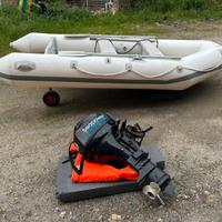 Motore 9.8 cv e gommone z-ray 500