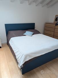 Letto Malm blu Ikea 160 x 200