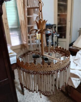 lampadario antico vintage vetro di murano