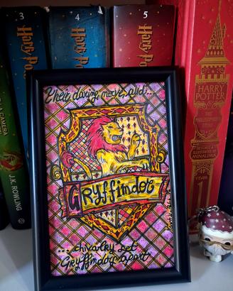 Disegno e cornice Grifondoro e motto, Harry Potter
