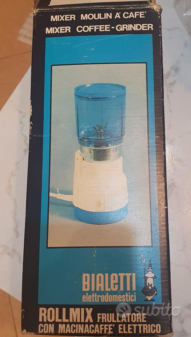 Macinacaffè elettrico vintage, macina caffè Bialetti, funzionante