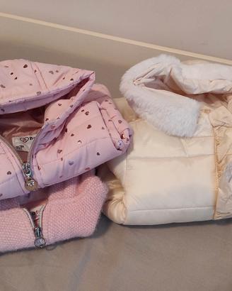 Set piumino, gilet e giacchetto bambina 12 mesi 