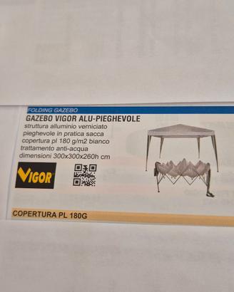 Gazebo alluminio pieghevole