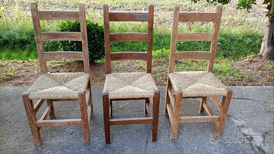   sedie in legno impagliate a mano