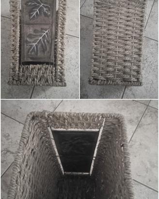Vaso in Rattan etnico 