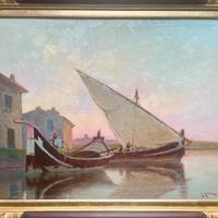 Renuccio Renucci , olio su tavola LIVORNO