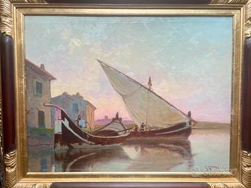 Renuccio Renucci , olio su tavola LIVORNO