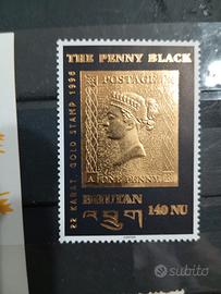 francobollo THE  PENNY BLACK 22Carati trattabile 