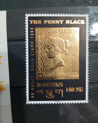 francobollo THE  PENNY BLACK 22Carati trattabile 