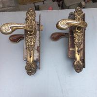 coppia maniglie ottonate vintage 