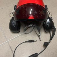 Casco petzl con visiera cuffie aeronautiche peltor