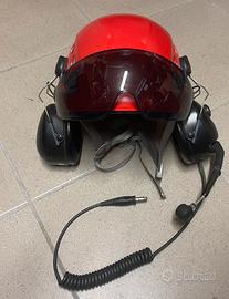 Casco petzl con visiera cuffie aeronautiche peltor
