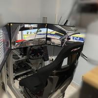 Postazione profilati in alluminio per sim racing