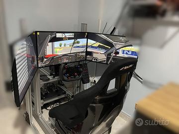 Postazione profilati in alluminio per sim racing