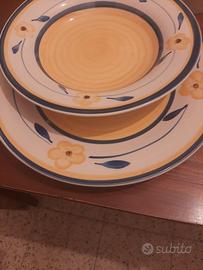 Set piatti decorato a mano 